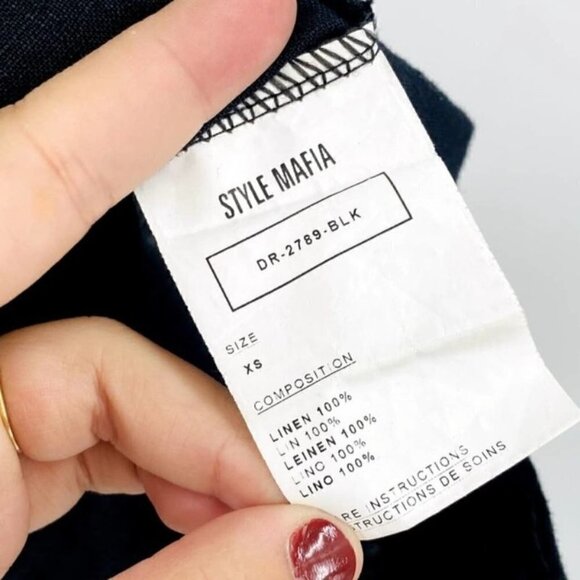 Style Mafia x Free People Black Linen Dress - XS - Picture 6 of 8